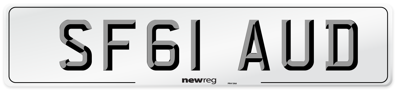 SF61 AUD Number Plate from New Reg